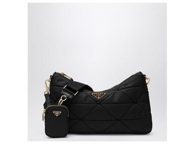 Prada Bolsa grande acolchoada em Re-Nylon Preto - vista 4