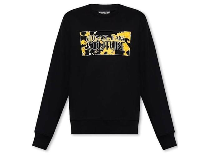 Versace Moleton com logo de pérolas quadradas Preto - vista 4