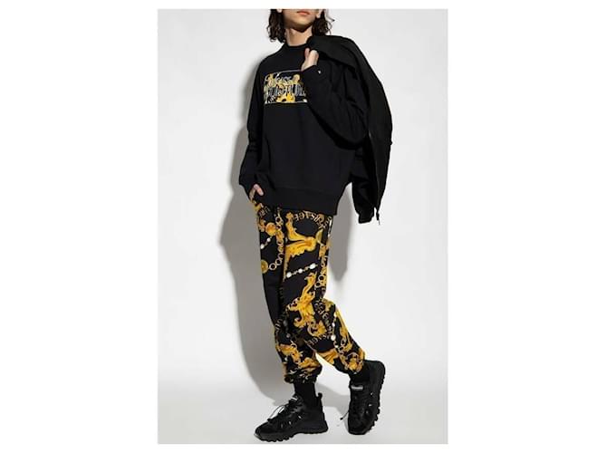 Versace Moleton com logo de pérolas quadradas Preto - vista 5