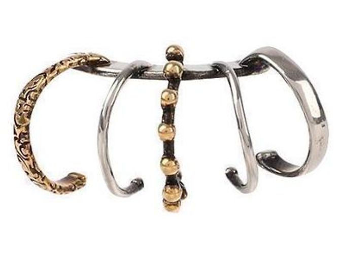 Alexander Mcqueen Ear Cuff Punk Plata - vista 4