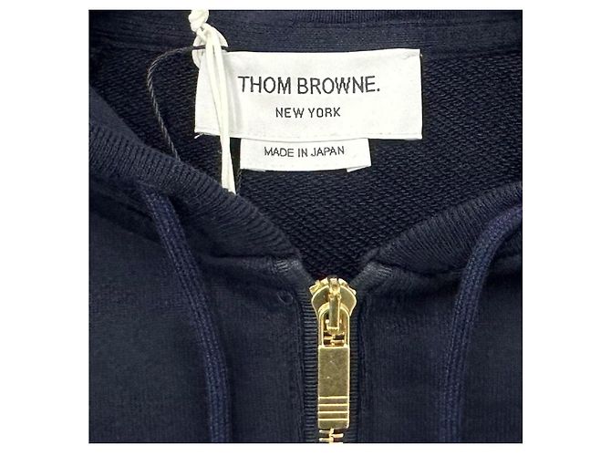 Thom Browne Jaqueta com capuz e zíper para mulheres Azul - vista 10