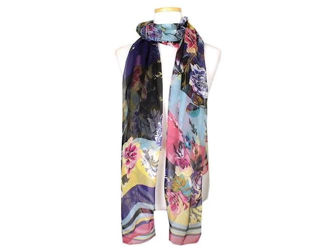 Kenzo Sciarpa lunga in seta con motivo floreale Multicolore - vista 2