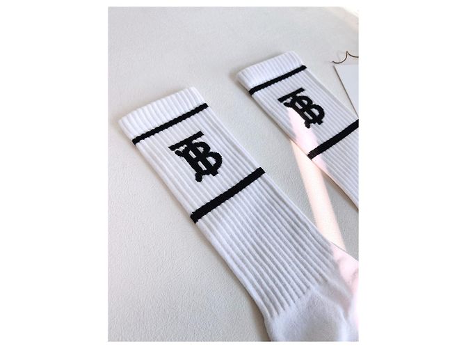 Burberry Calze sportive Monogram TB Nero Bianco - vista 17