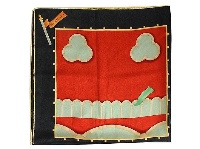 Bulgari Foulard in seta Alhambra Carre Multicolore - vista 2