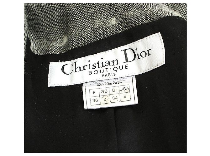 Dior Christian Grey Wool Blend Coat Brown - view 3