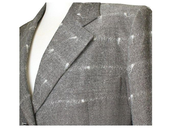 Dior Christian Grey Wool Blend Coat Brown - view 5
