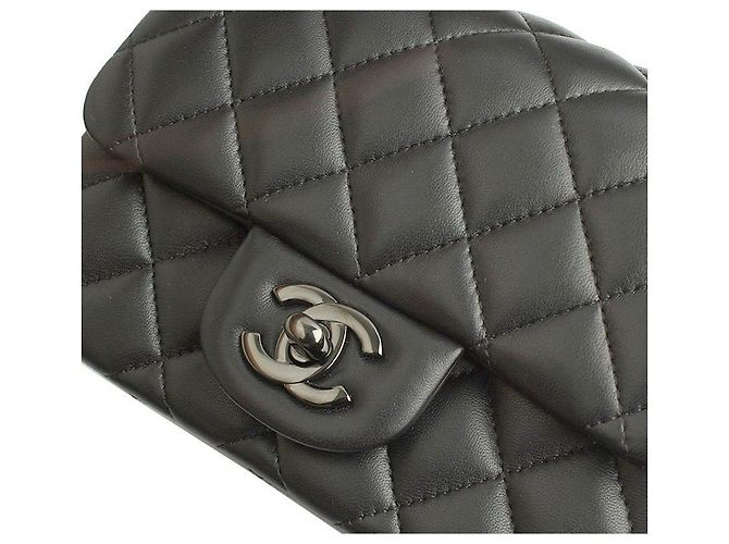 Chanel Mini Crossbody Ramskin Tutto Nero Serie - vista 6