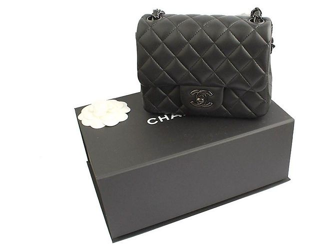 Chanel Mini Crossbody Ramskin Tutto Nero Serie - vista 7