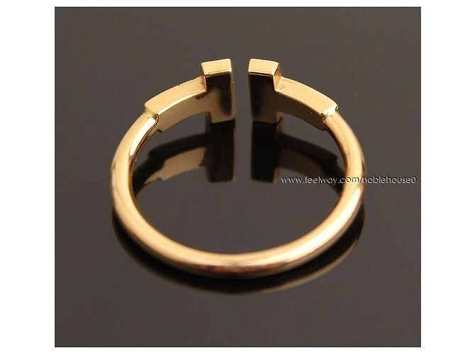 Tiffany & Co Drahtring aus Roségold mit Diamanten Größe Schwarz - Ansicht 3