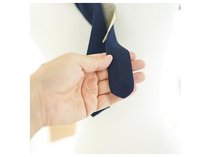 Gucci Men's GG Logo Wool Knit Tie Navy Blue - view 6