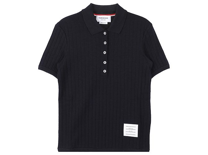 Thom Browne Poloshirt mit kurzen Ärmeln Blau - Ansicht 3