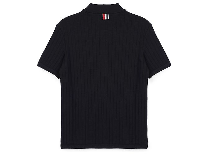 Thom Browne Poloshirt mit kurzen Ärmeln Blau - Ansicht 4