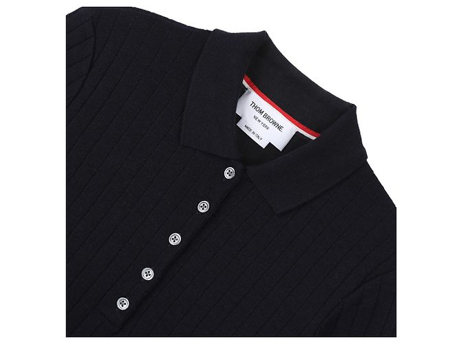 Thom Browne Poloshirt mit kurzen Ärmeln Blau - Ansicht 5