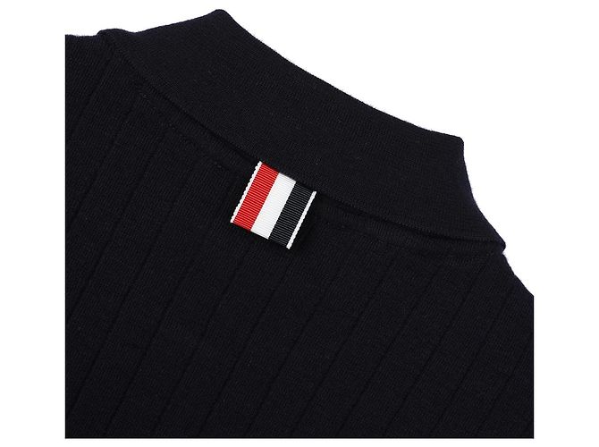 Thom Browne Poloshirt mit kurzen Ärmeln Blau - Ansicht 9
