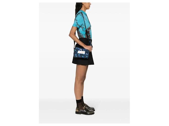 Marni Borsa a tracolla stampata Blu - vista 5