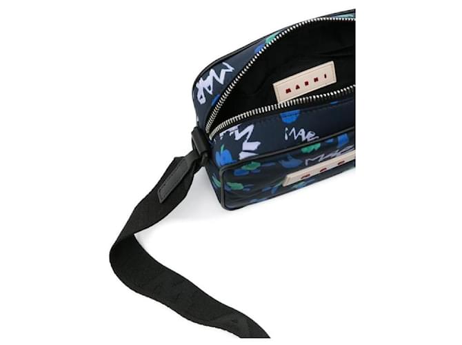Marni Borsa a tracolla stampata Blu - vista 8