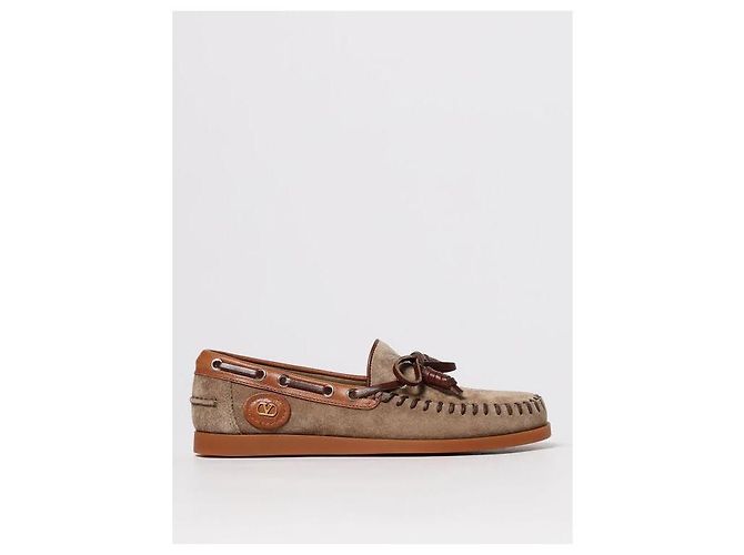 Valentino Crust Leather Boat Shoes BTL AMV - view 4
