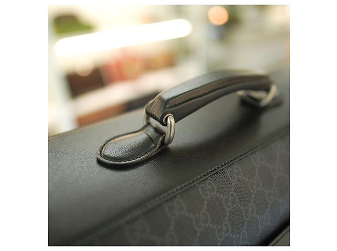 Gucci Borsa da viaggio in tessuto carbone, grande dimensione, unisex Marrone - vista 10