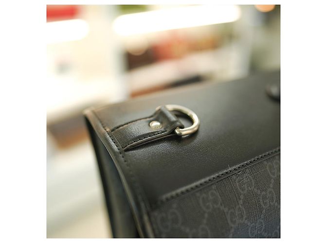 Gucci Borsa da viaggio in tessuto carbone, grande dimensione, unisex Marrone - vista 11