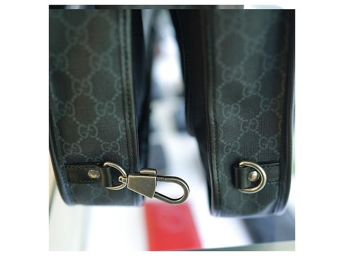 Gucci Borsa da viaggio in tessuto carbone, grande dimensione, unisex Marrone - vista 13