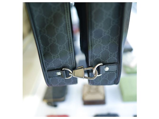 Gucci Borsa da viaggio in tessuto carbone, grande dimensione, unisex Marrone - vista 14