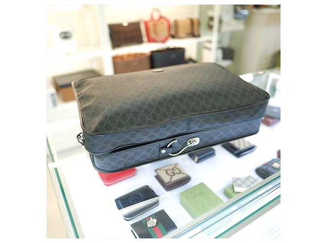 Gucci Borsa da viaggio in tessuto carbone, grande dimensione, unisex Marrone - vista 15