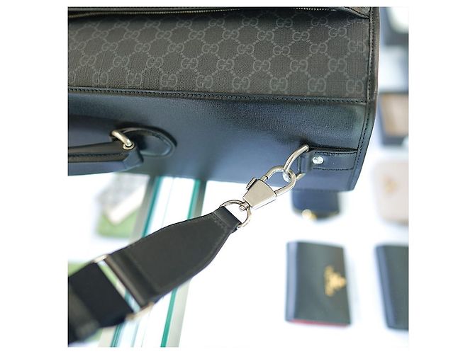 Gucci Borsa da viaggio in tessuto carbone, grande dimensione, unisex Marrone - vista 29