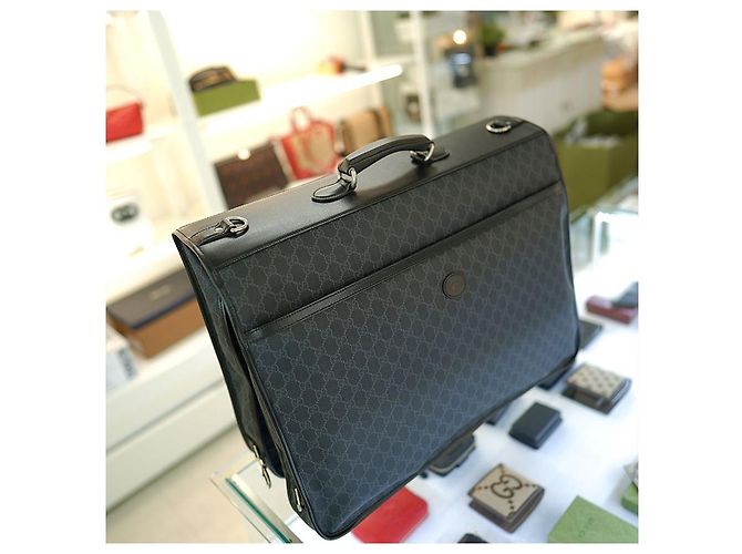 Gucci Borsa da viaggio in tessuto carbone, grande dimensione, unisex Marrone - vista 3