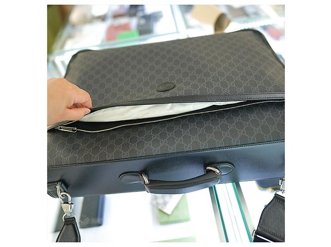 Gucci Borsa da viaggio in tessuto carbone, grande dimensione, unisex Marrone - vista 30