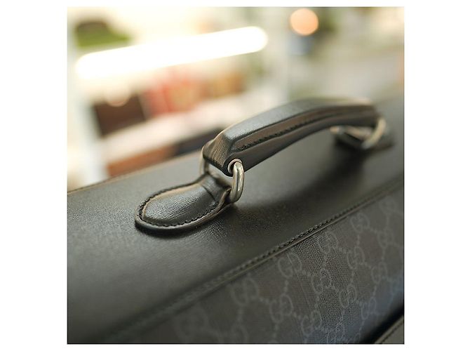 Gucci Borsa da viaggio in tessuto carbone, grande dimensione, unisex Marrone - vista 4