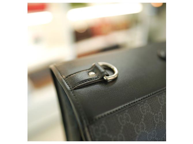 Gucci Borsa da viaggio in tessuto carbone, grande dimensione, unisex Marrone - vista 5