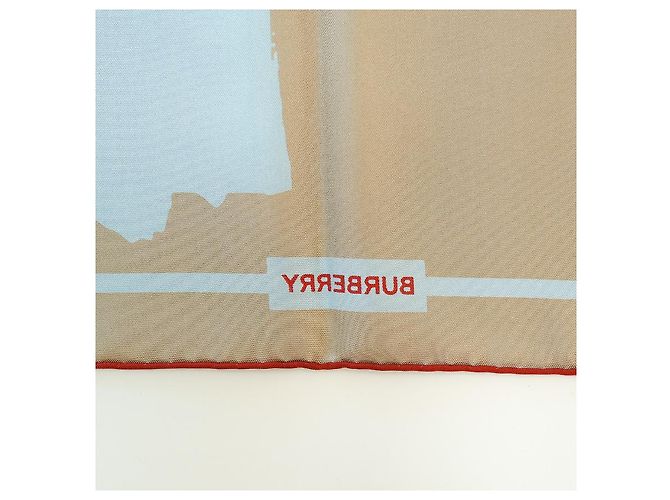 Burberry Foulard in seta LOVE Archive Beige Marrone - vista 15