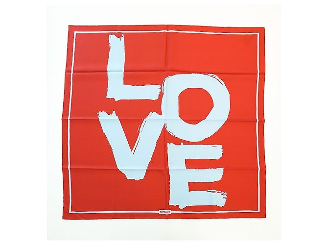 Burberry Foulard in seta LOVE Archive Beige Marrone - vista 7