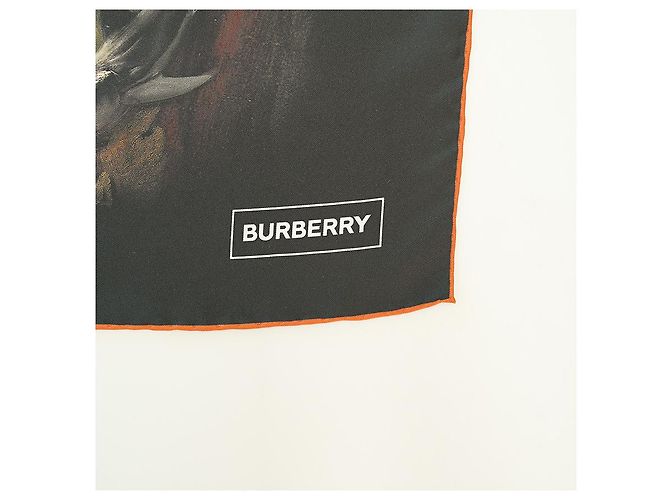 Burberry Bufanda de seda con estampado negro - vista 16