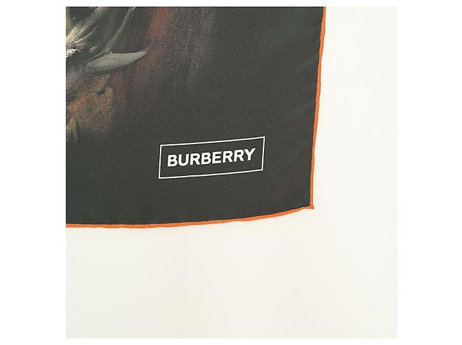 Burberry Bufanda de seda con estampado negro - vista 6