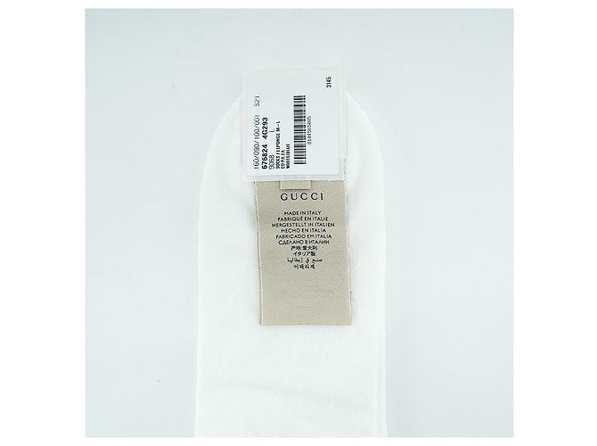 Gucci Calze bianche da uomo in misto cotone jacquard con logo GG Bianco - vista 17