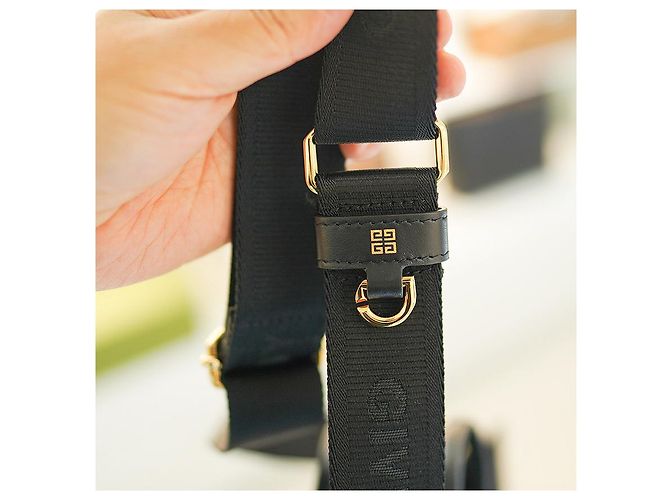 Givenchy Damentasche klein aus schwarzem Canvas, zwei-Wege-Tasche, Luxus-Tasche Weiß - Ansicht 10