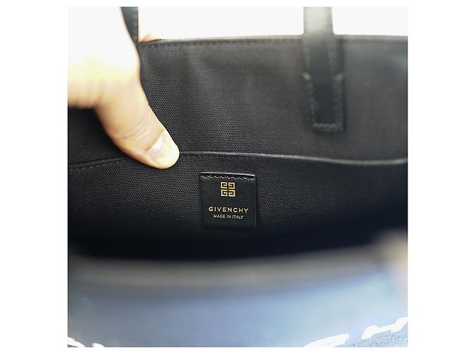 Givenchy Damentasche klein aus schwarzem Canvas, zwei-Wege-Tasche, Luxus-Tasche Weiß - Ansicht 15