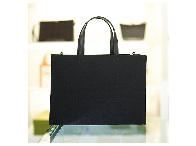 Givenchy Damentasche klein aus schwarzem Canvas, zwei-Wege-Tasche, Luxus-Tasche Weiß - Ansicht 22
