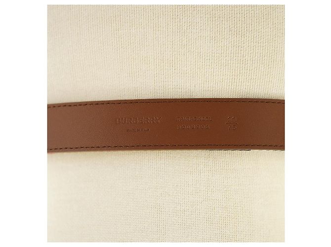 Burberry Damen reversible Canvas-Leder-Gürtel in Camel-Tan Braun - Ansicht 22