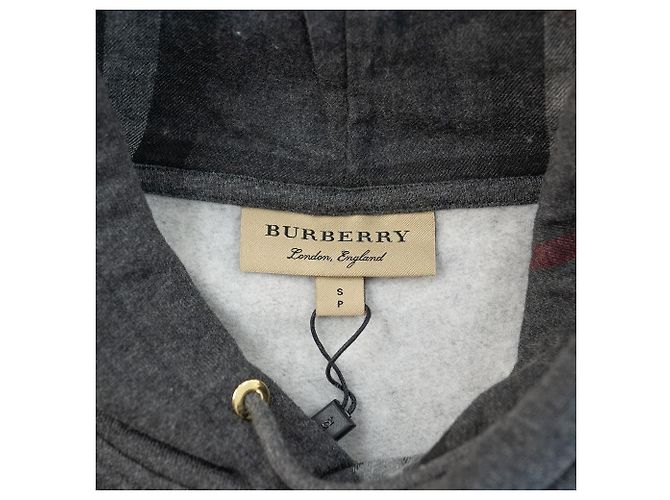 Burberry Felpa da uomo in cotone grigio carbone Marrone - vista 12