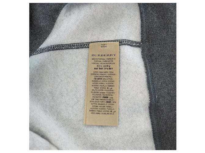 Burberry Felpa da uomo in cotone grigio carbone Marrone - vista 15