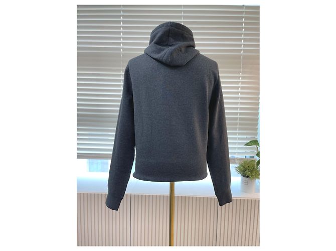 Burberry Felpa da uomo in cotone grigio carbone Marrone - vista 8