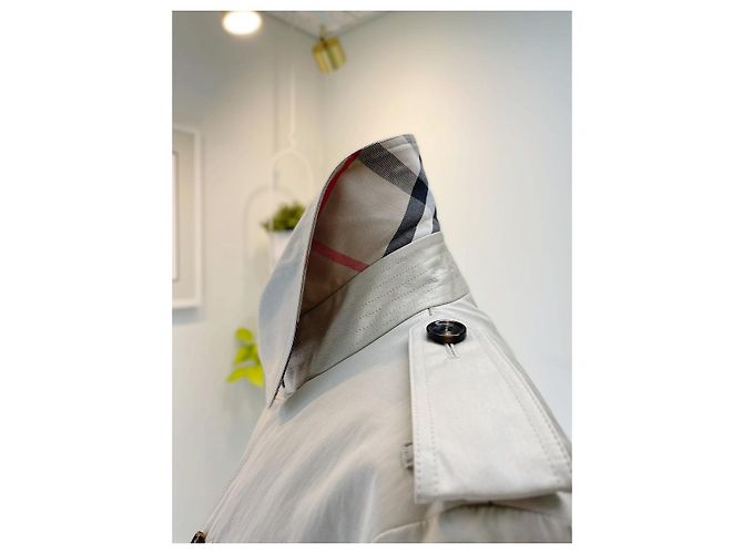 Burberry Harbourne Langer Stein-Trenchcoat Braun - Ansicht 13