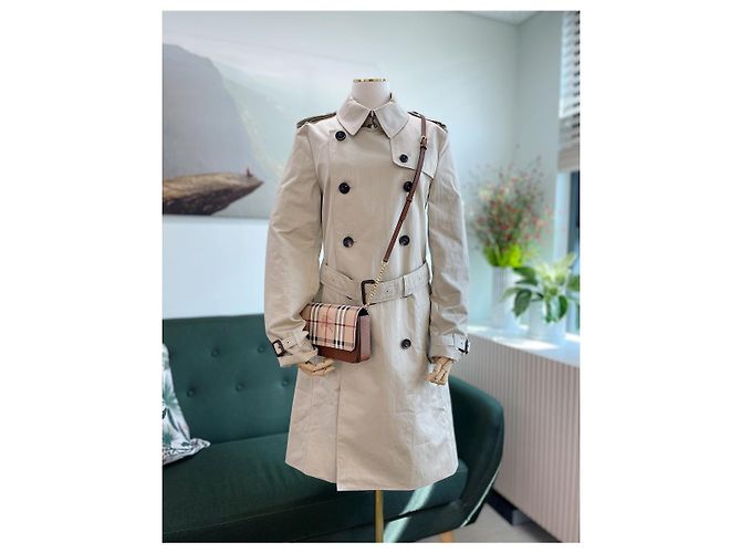 Burberry Harbourne Langer Stein-Trenchcoat Braun - Ansicht 4