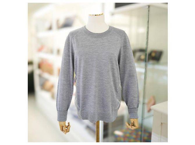 Burberry Damenpullover aus mittelgrauer Wolle Meigan Mehrfarben - Ansicht 2