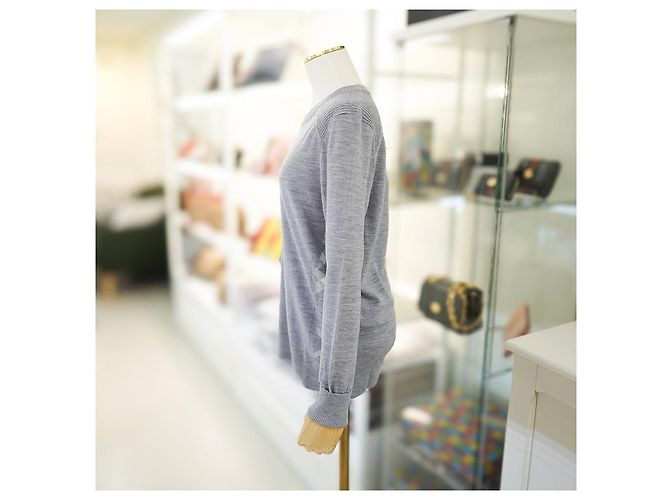 Burberry Damenpullover aus mittelgrauer Wolle Meigan Mehrfarben - Ansicht 3
