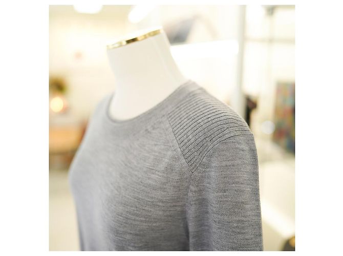Burberry Damenpullover aus mittelgrauer Wolle Meigan Mehrfarben - Ansicht 7