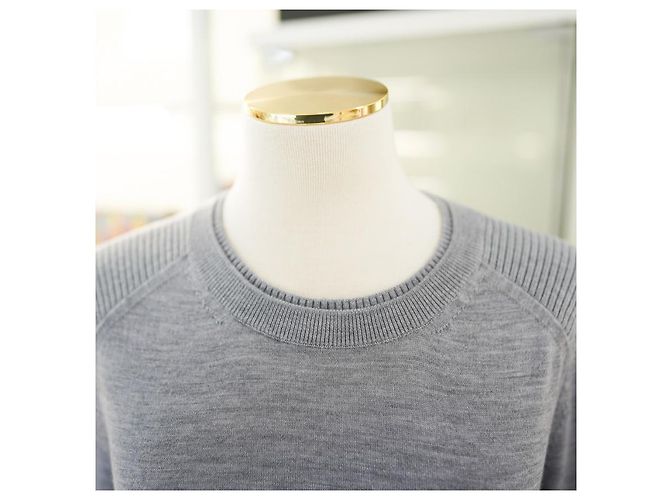 Burberry Damenpullover aus mittelgrauer Wolle Meigan Mehrfarben - Ansicht 8