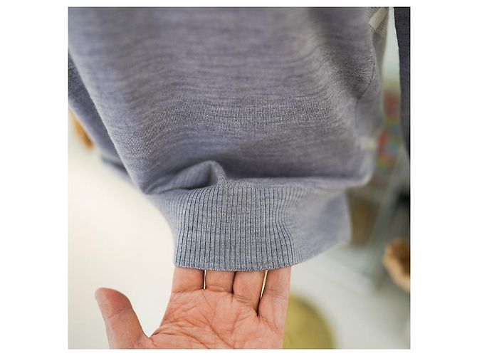 Burberry Damenpullover aus mittelgrauer Wolle Meigan Mehrfarben - Ansicht 9